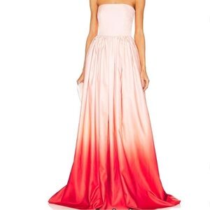 Sau Lee Strapless Ombre Gown